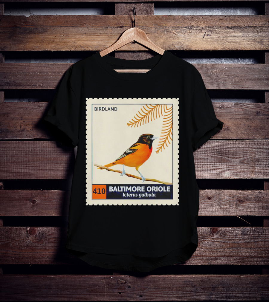 BIRDLAND 410 BALTIMORE ORIOLE Icterus Galbula T-Shirt