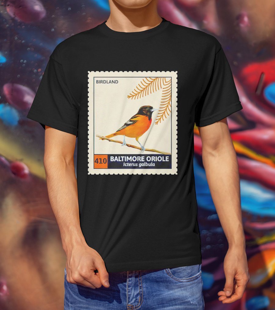 BIRDLAND 410 BALTIMORE ORIOLE Icterus Galbula T-Shirt