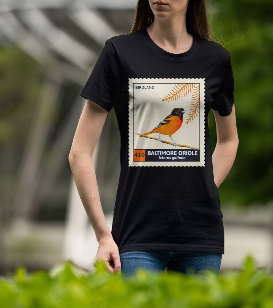 BIRDLAND 410 BALTIMORE ORIOLE Icterus Galbula T-Shirt