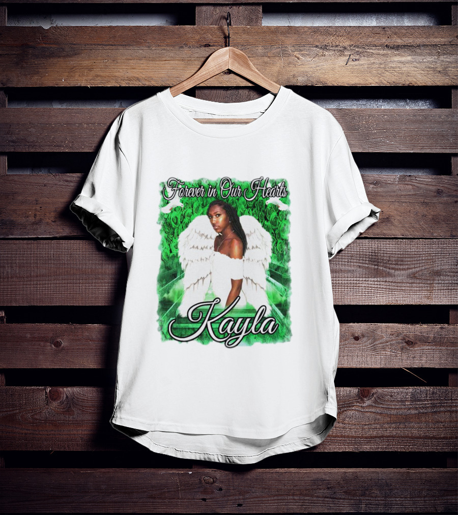 Forever In Our Hearts Kayla Angel Wings And Green T-Shirt