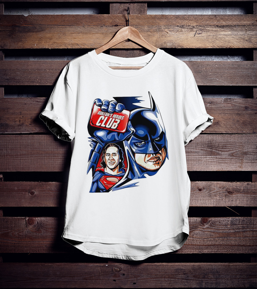 Burton's Heroes Club: Batman Fight Club Featuring Nicolas Cage As Superman T-Shirt