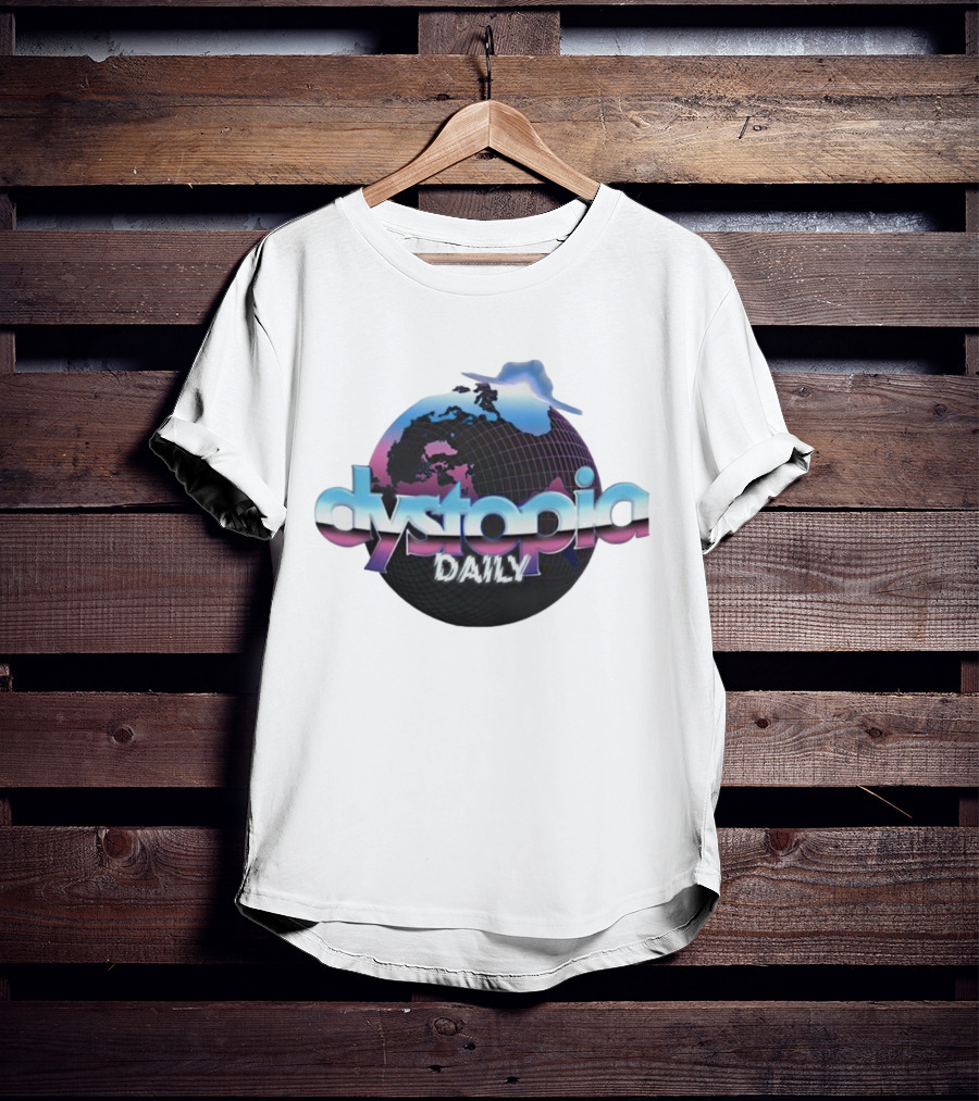 Daniel Howell Dystopia Daily Retro Futuristic Globe T-Shirt