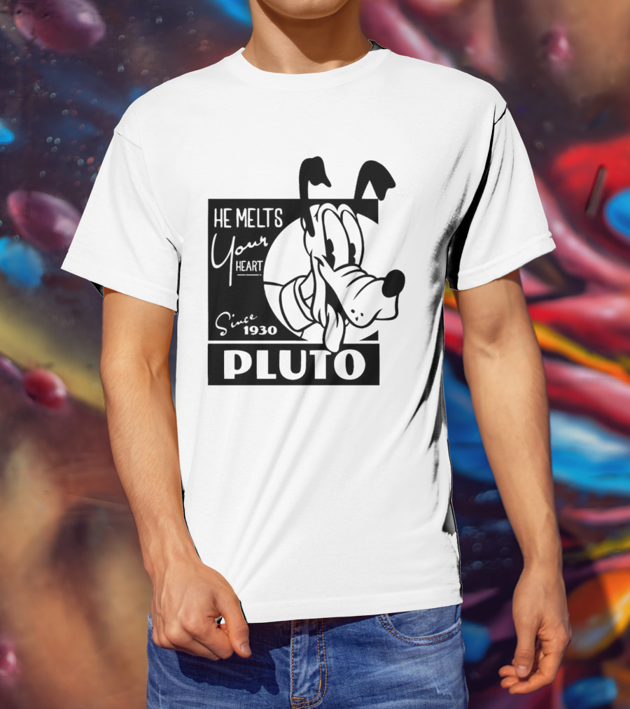 Pluto He Melts Your Heart Since 1930 T-Shirt