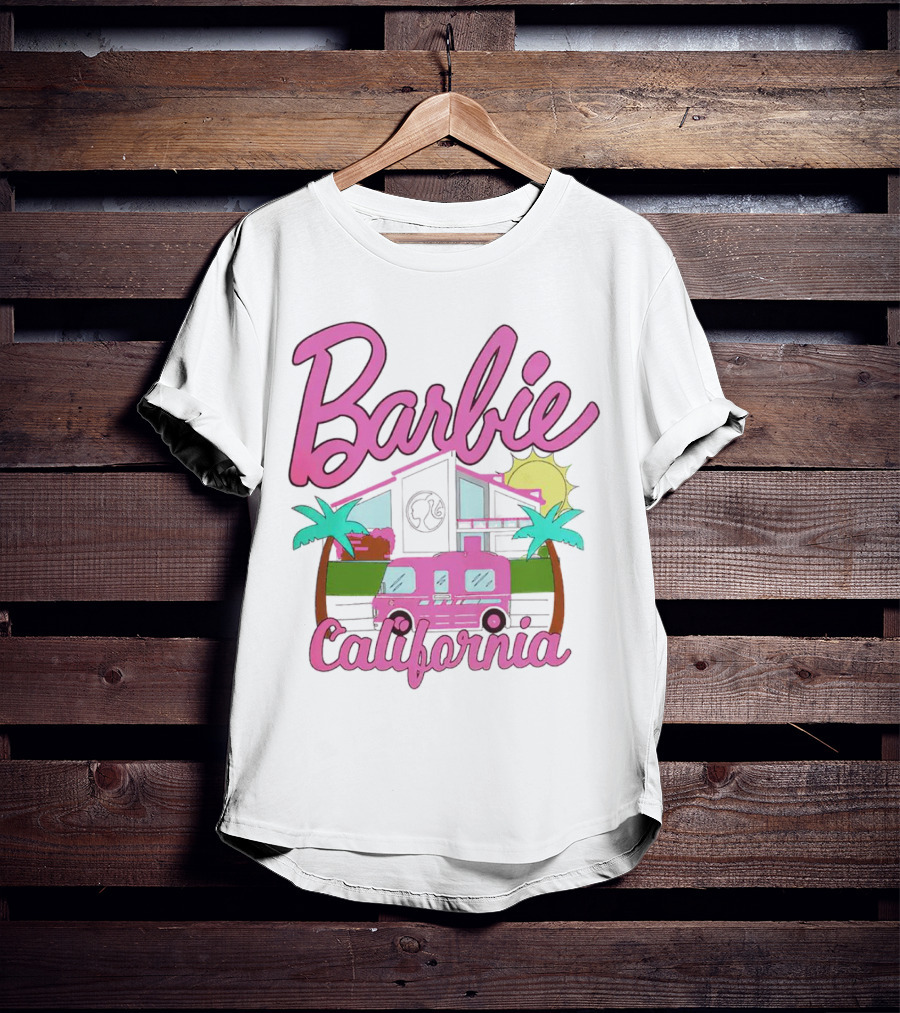 Barbie Dreamhouse California Camper With Palm Trees And Sun T-Shirt