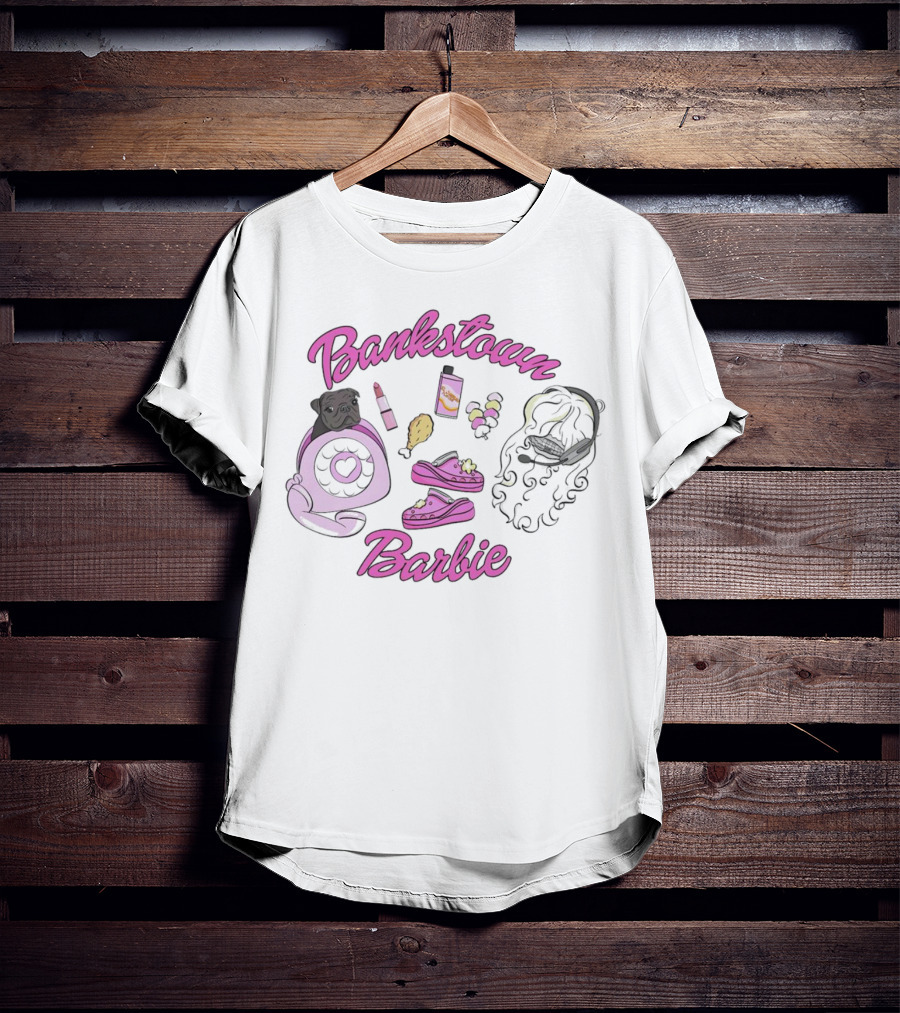 Bankstown Barbie Pug Retro Phone Makeup Chicken Crocs Headset T-Shirt