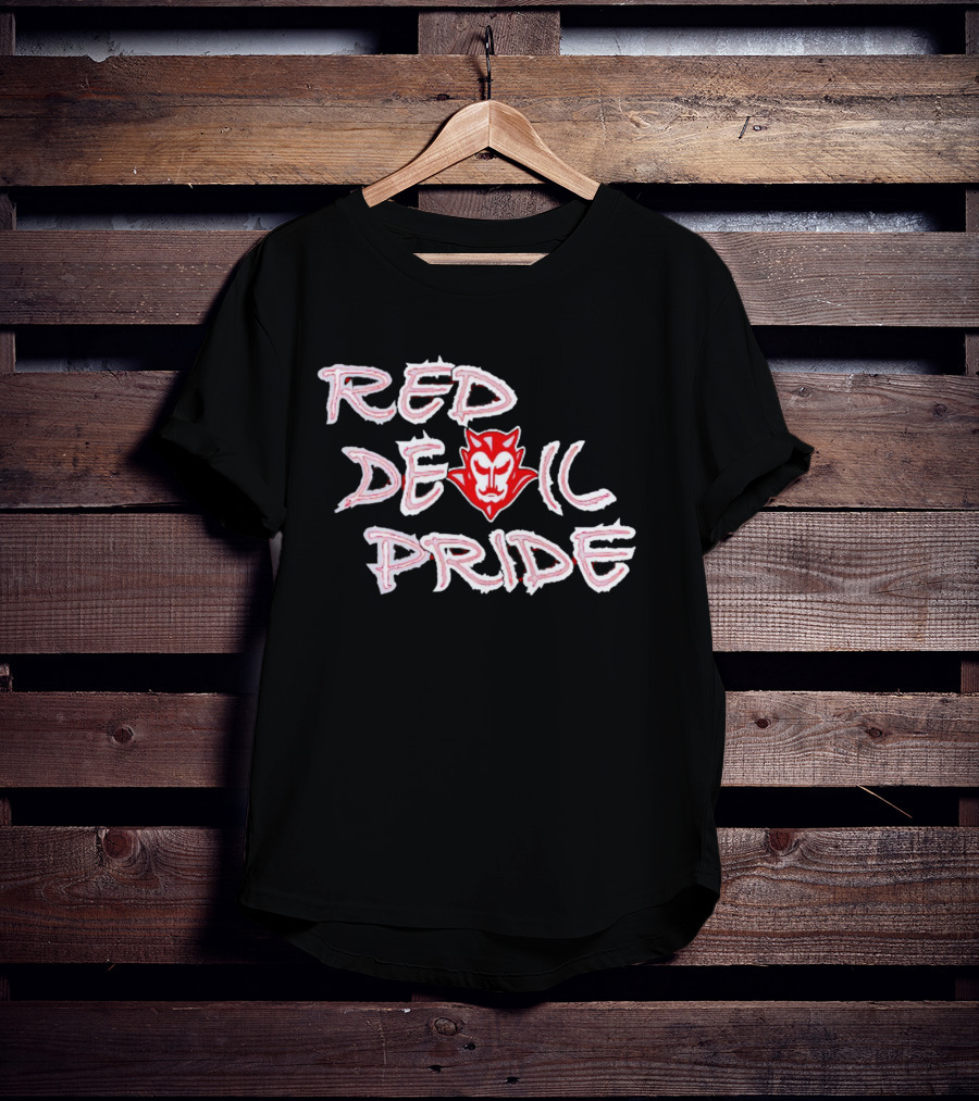 Red Devil Pride Iconic Symbol And Text T-Shirt