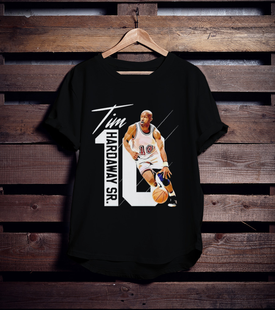 Tim Hardaway Sr. Basketball Number 10 Michigan Player T-Shirt