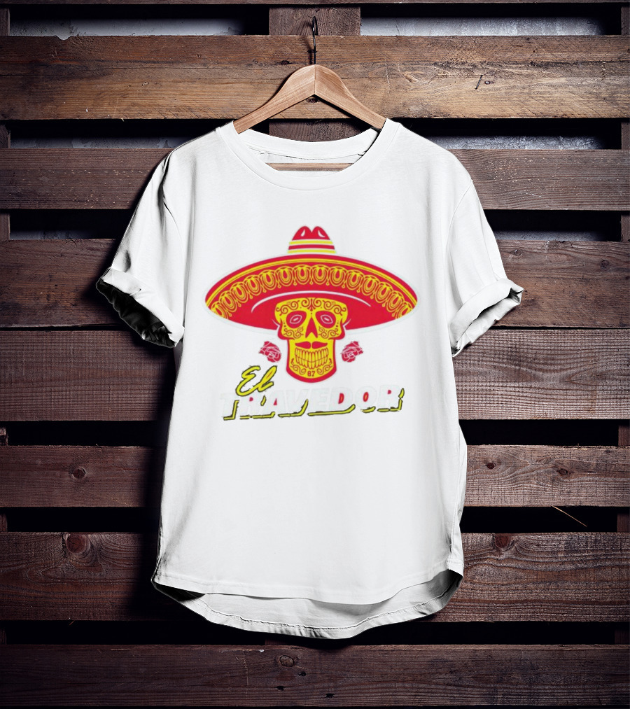 El Travedor Skull Sombrero Kansas City Football T-Shirt