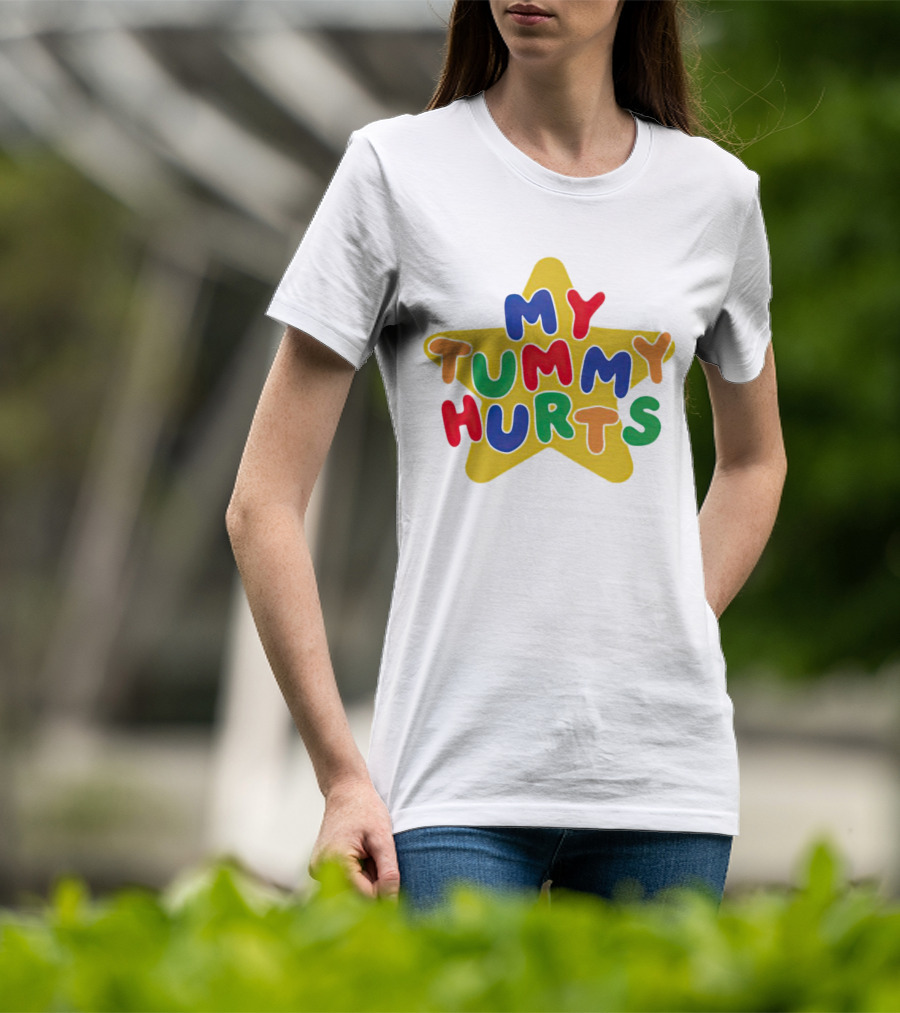My Tummy Hurts Colorful Star T-Shirt