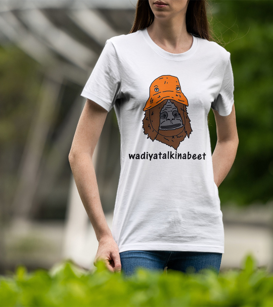 Big Lez Show Wadiyatalkinabeet Orange Hat Cartoon Character T-Shirt