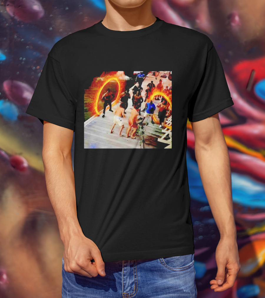 Montgomery Alabama Riverboat Fight Avengers Portal Scene Recreation T-Shirt