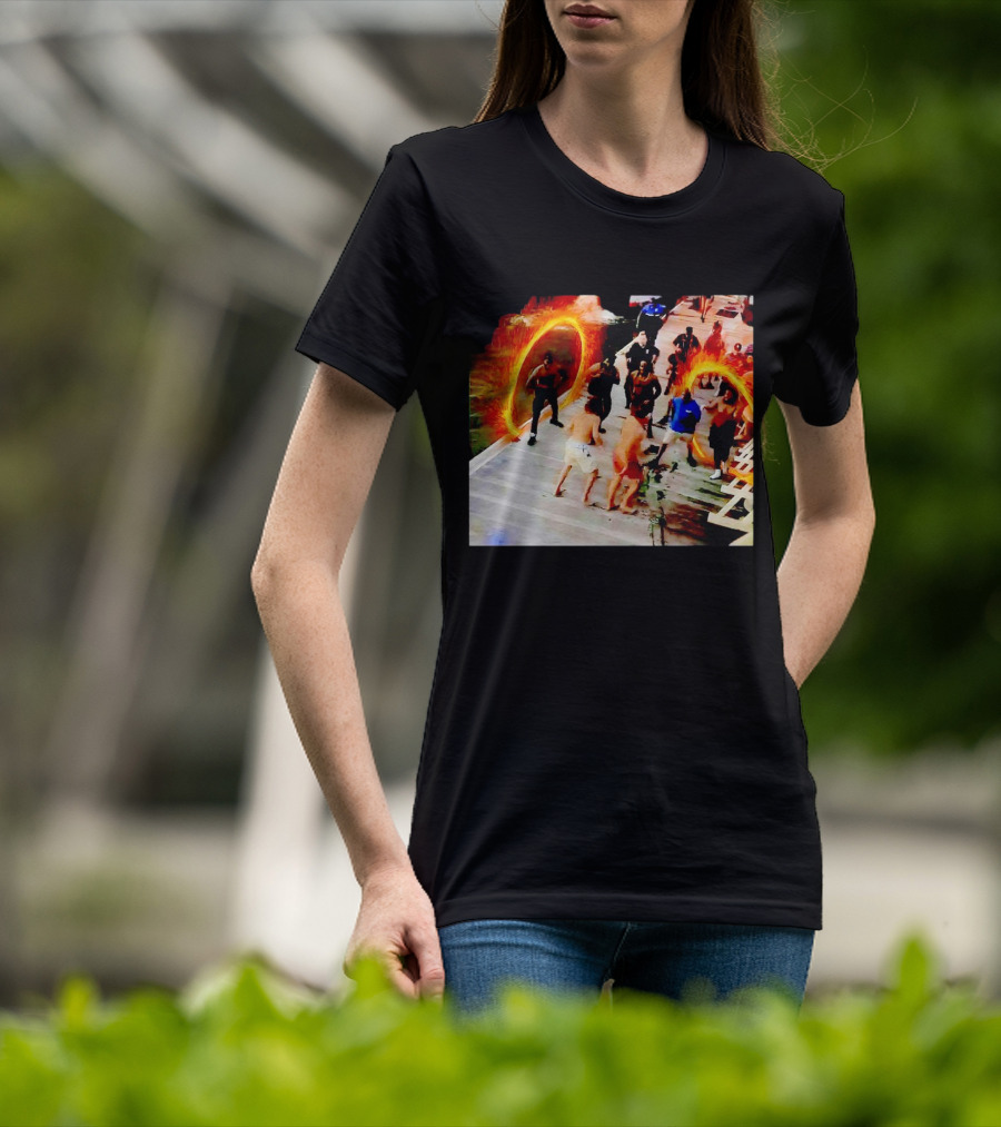 Montgomery Alabama Riverboat Fight Avengers Portal Scene Recreation T-Shirt