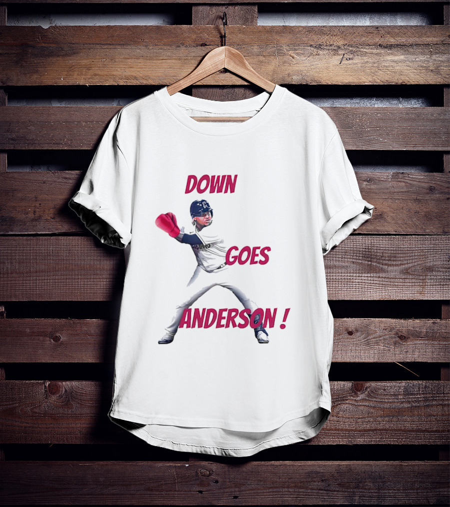 Down Goes Anderson Jose Ramirez Baseball Punch T-Shirt