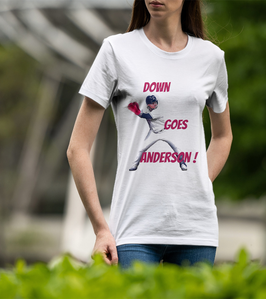 Down Goes Anderson Jose Ramirez Baseball Punch T-Shirt
