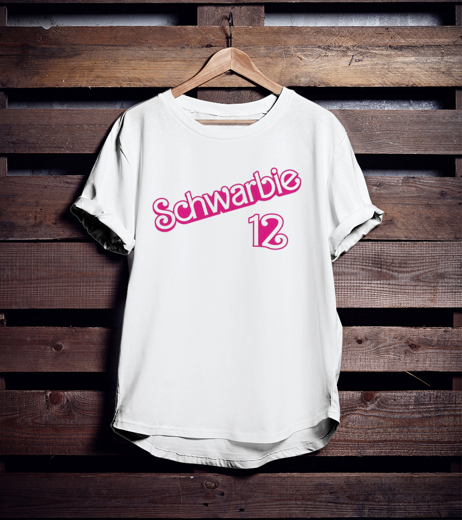 Schwarbie 12 Retro Style Typography T-Shirt