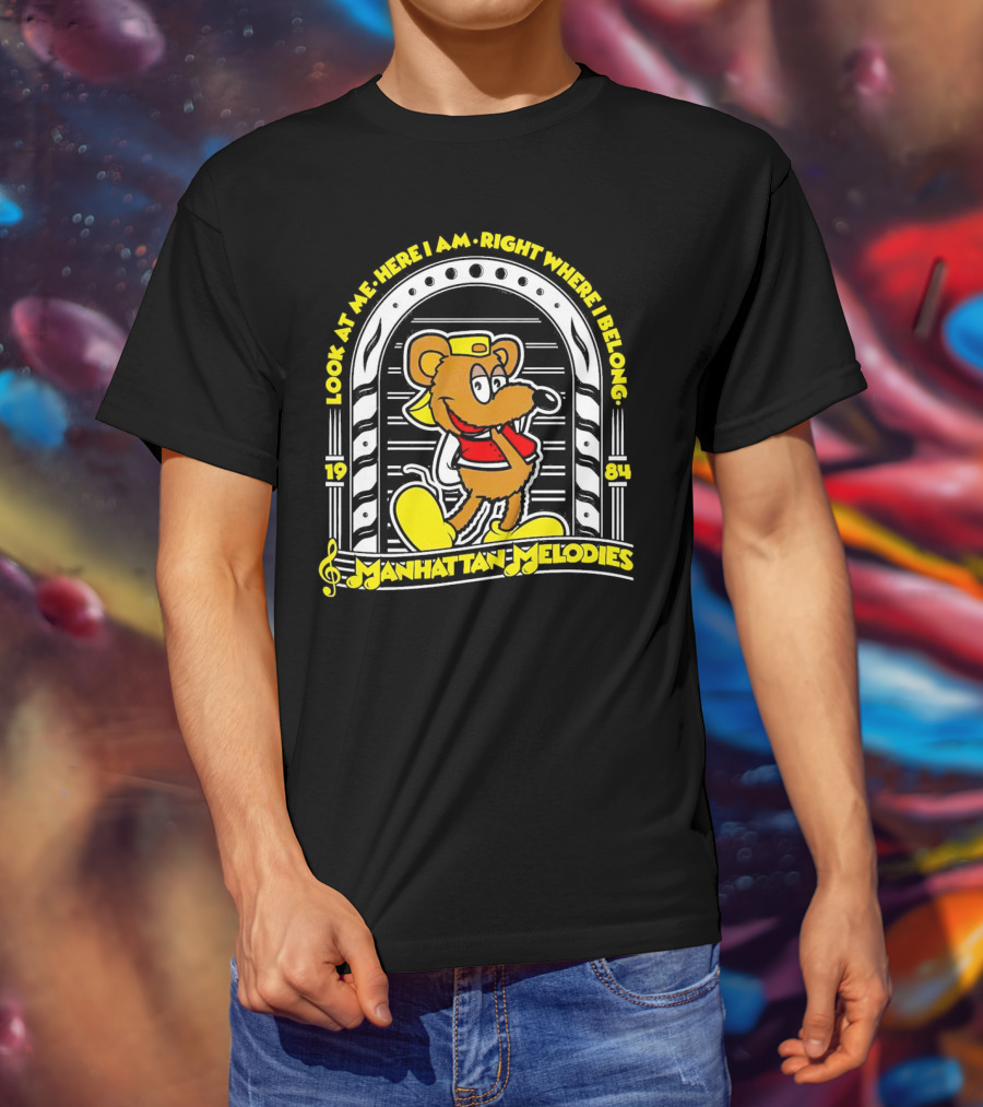 Rizzo Manhattan Melodies Look At Me Here I Am Right Where I Belong 1984 T-Shirt