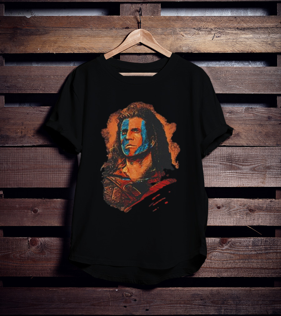 Braveheart William Wallace Scottish Warrior Face Paint T-Shirt