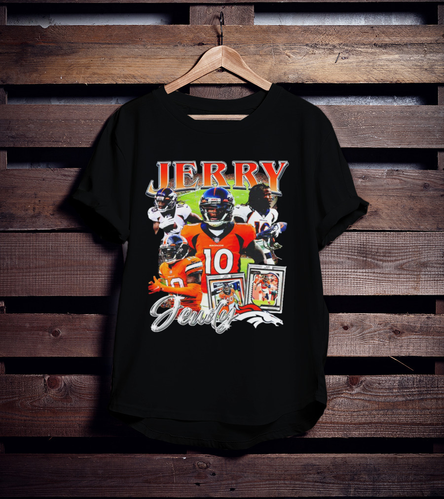 Jerry Jeudy Denver Broncos Number 10 Vintage Football T-Shirt