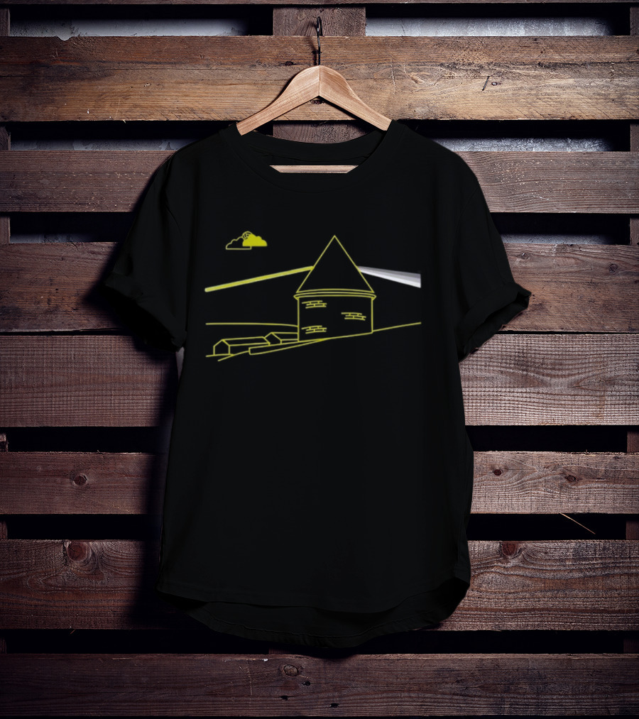 Dark Side Of The Tower Pink Iconic Prism Pyramid T-Shirt