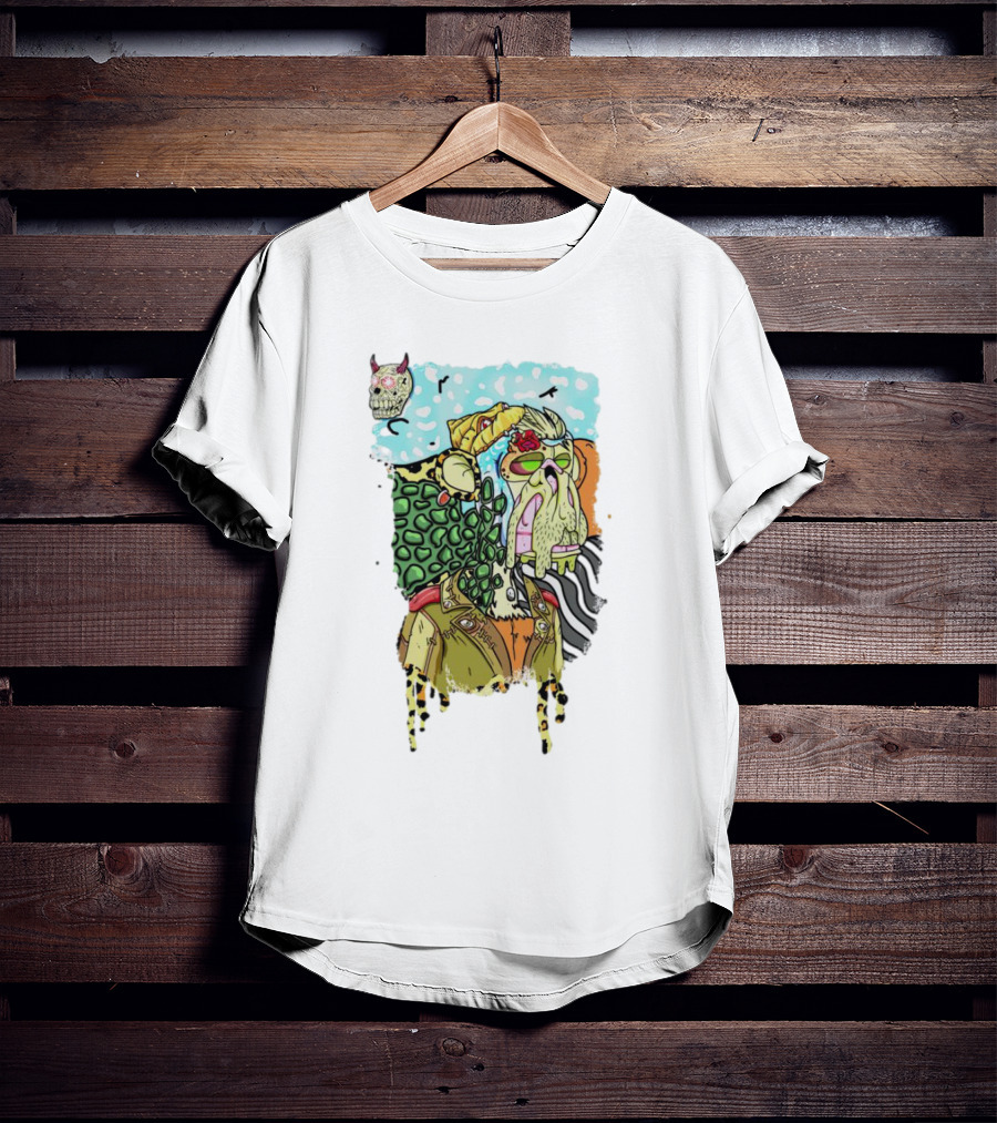 Mutant Cheetah Zombie Skull Fusion T-Shirt