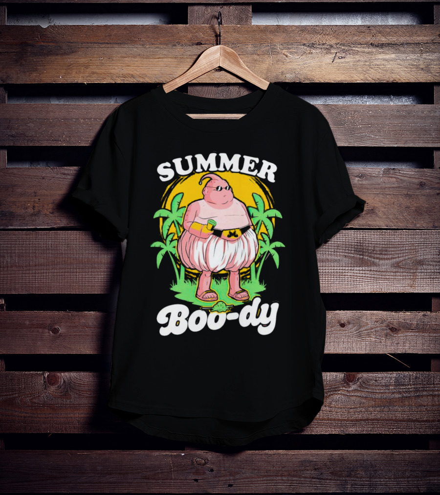 Summer Boo-dy Majin Buu Beach Vibes Palms Sun Fun T-Shirt