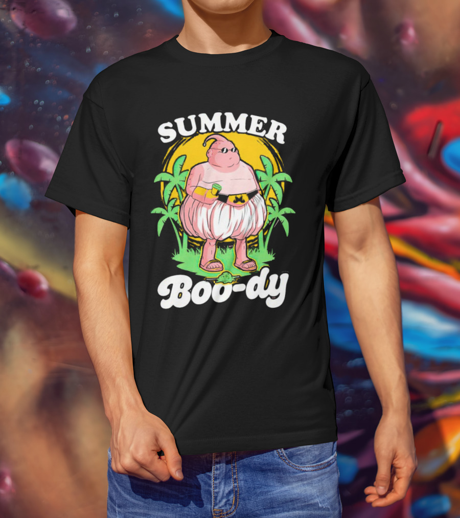 Summer Boo-dy Majin Buu Beach Vibes Palms Sun Fun T-Shirt
