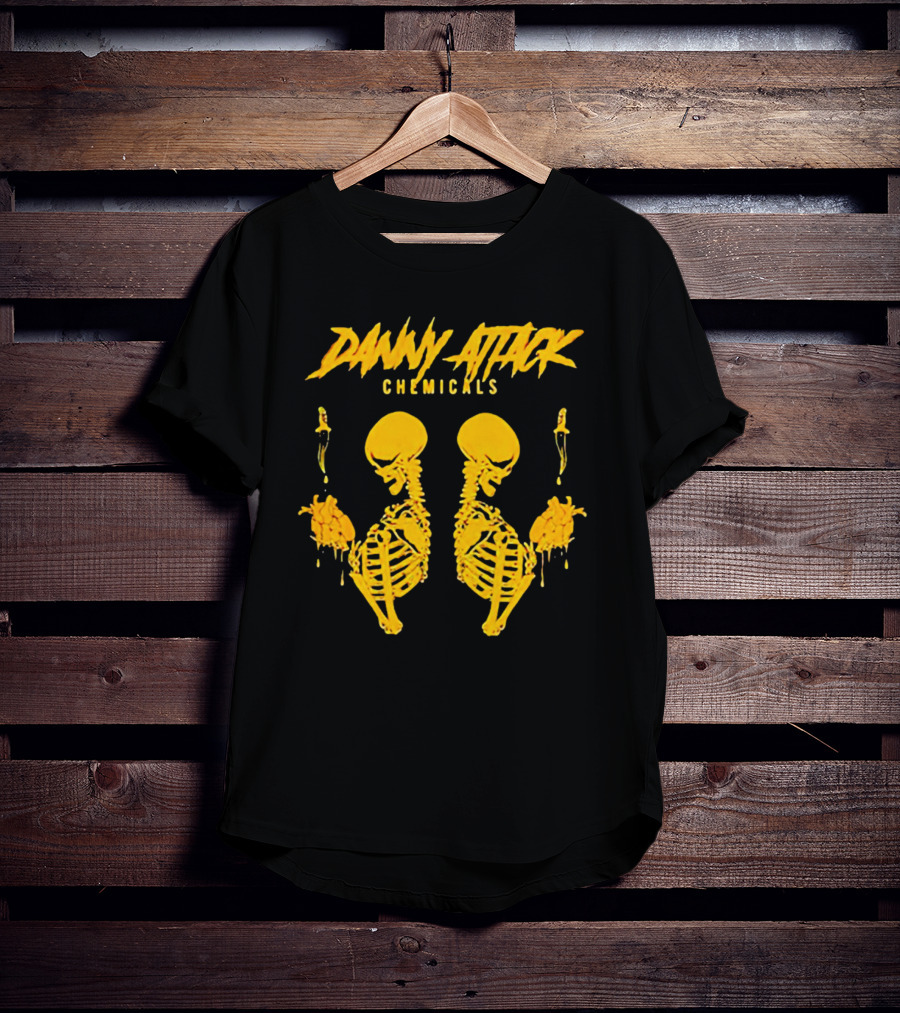 Danny Attack Chemicals Double Skeletons And Knives T-Shirt