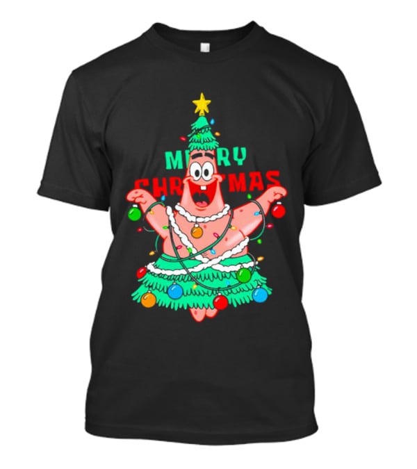 Merry Christmas Patrick Tree Holiday Lights T-Shirt
