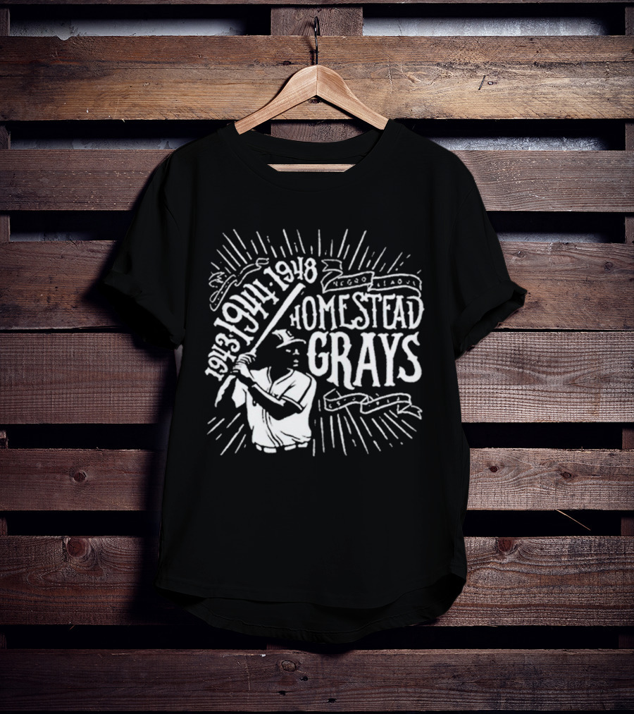 Pittsburgh Negro League Homestead Grays 1943 1944 1948 Baseball Player T-Shirt