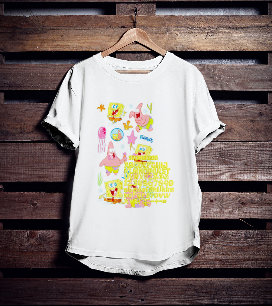 Spongebob Squarepants Patrick Star Jellyfish ABC Halloween Fun T-Shirt