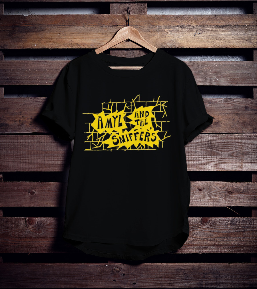 Amyl And The Sniffers Yellow Brick Wall Burst T-Shirt