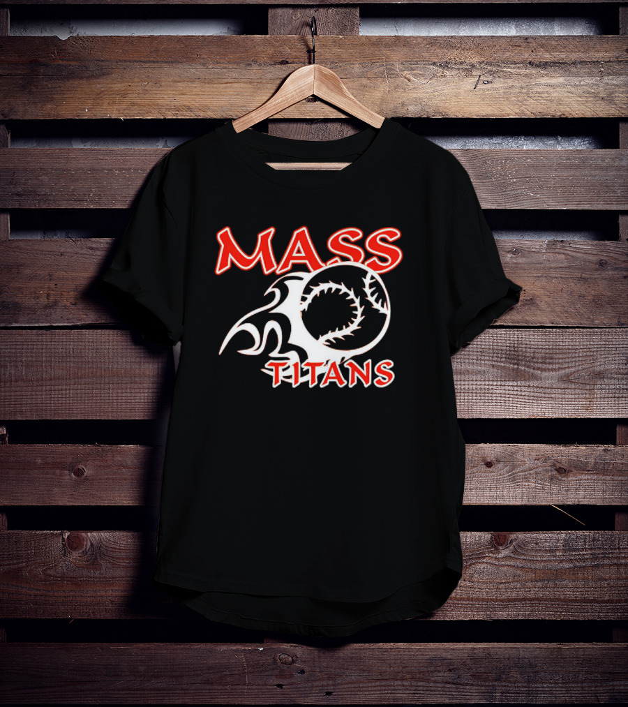 Mass Titans Baseball Flaming Ball T-Shirt