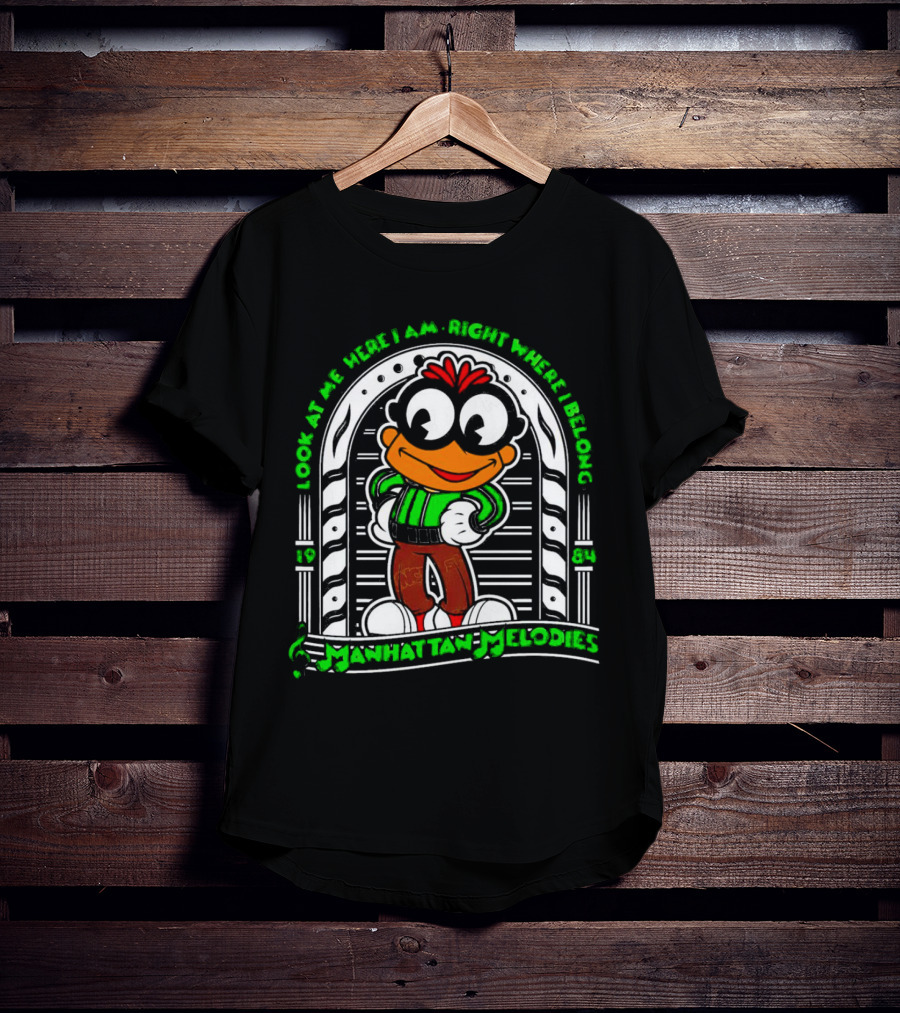 Look At Me Here I Am Right Where I Belong 1984 Manhattan Melodies Scooter T-Shirt
