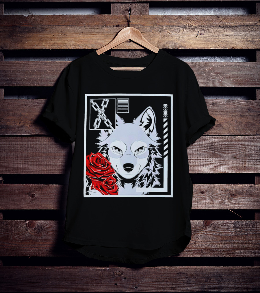 Wolf Rose Chains Red 88888 T-Shirt