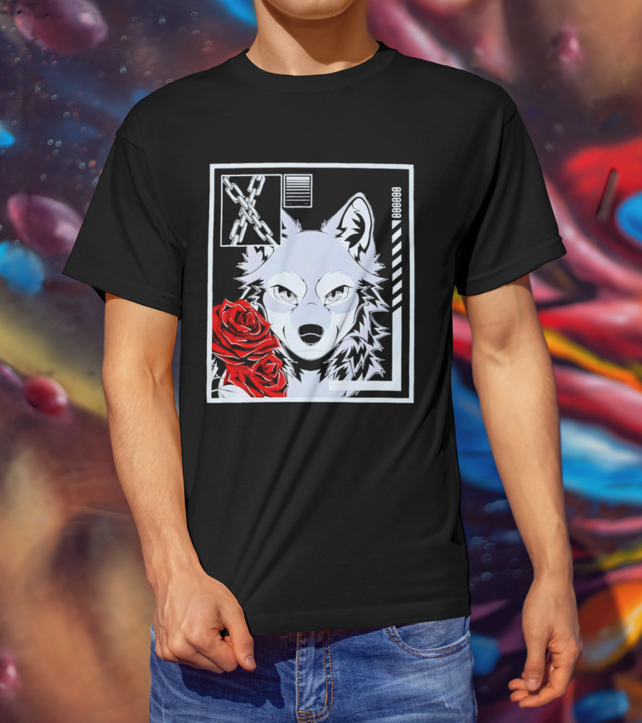 Wolf Rose Chains Red 88888 T-Shirt