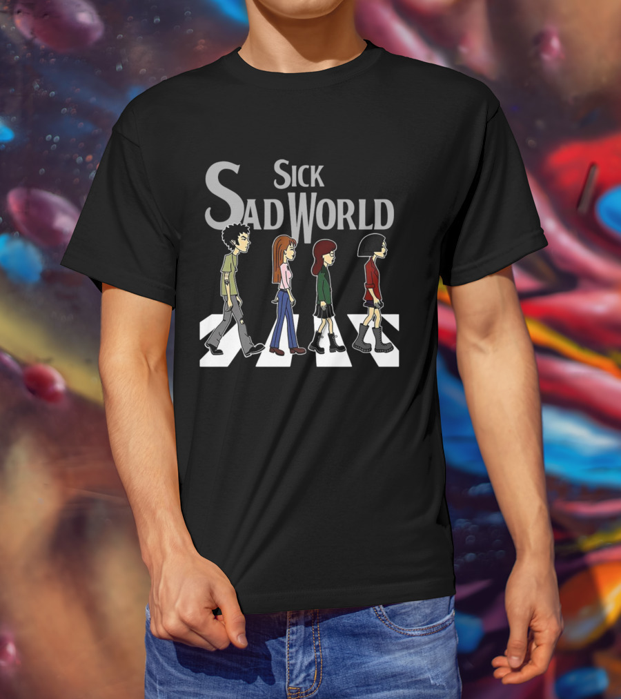 Sick Sad World Daria And Friends Abbey Road Cartoon T-Shirt