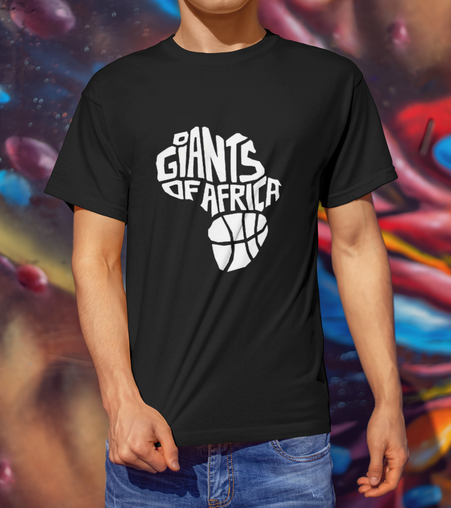 Toronto Raptors Giants Of Africa Basketball Map T-Shirt