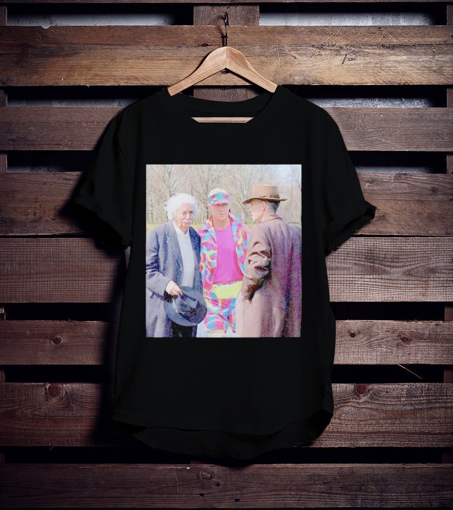 Albert Einstein Oppenheimer Ken Barbie Funny Barbenheimer Iconic Meeting T-Shirt