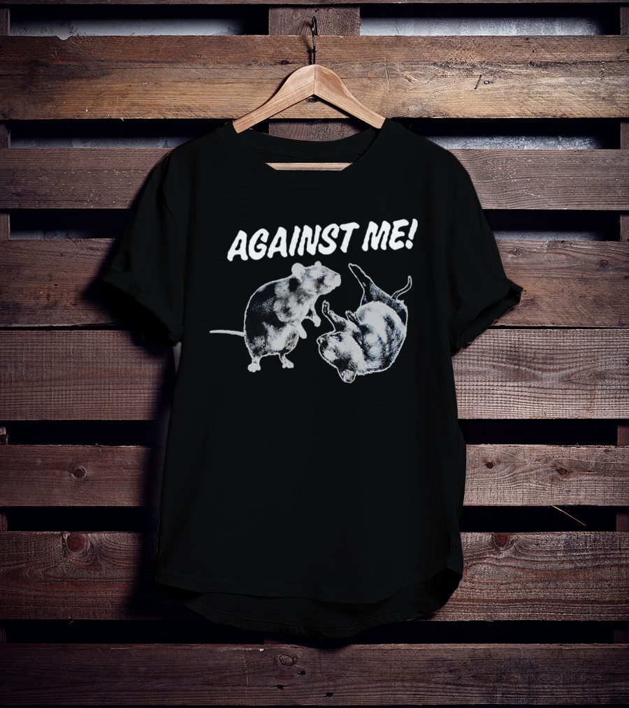 Against Me Rats Two Black And White Rodents T-Shirt