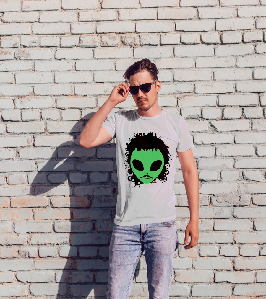 Kurtis Conner Eh Alien Green Face Black Hair T-Shirt