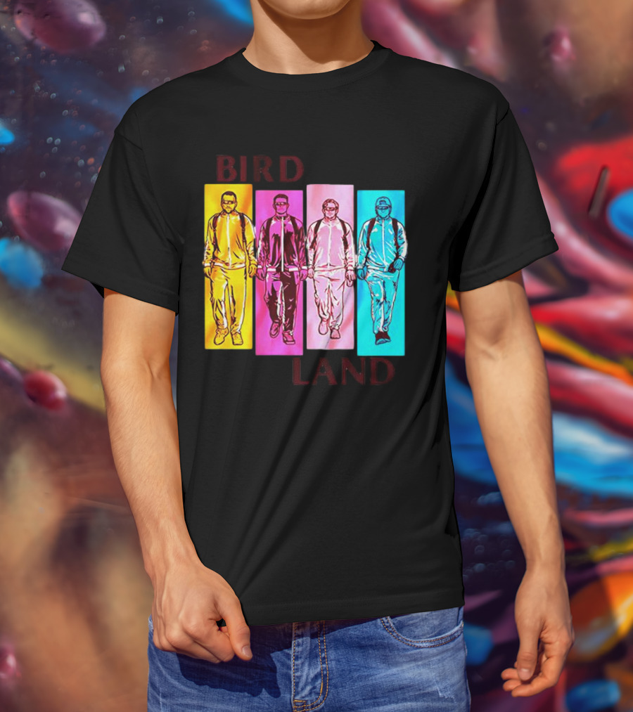Baltimore Birdland Power Rangers Walking In Vibrant Colors T-Shirt