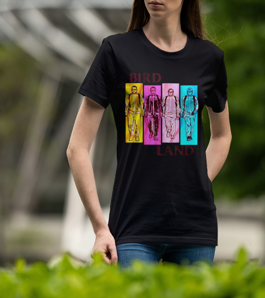 Baltimore Birdland Power Rangers Walking In Vibrant Colors T-Shirt
