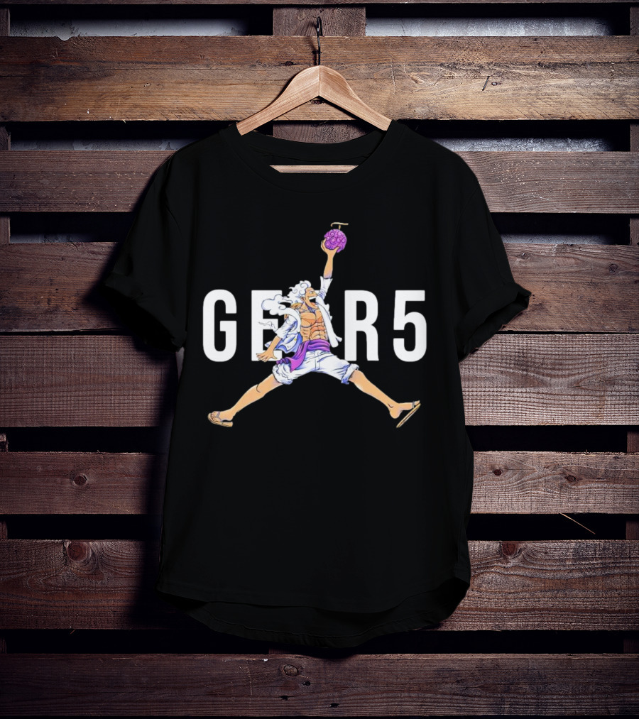 Gear 5 One Piece Jumping Character With Devil Fruit T-Shirt