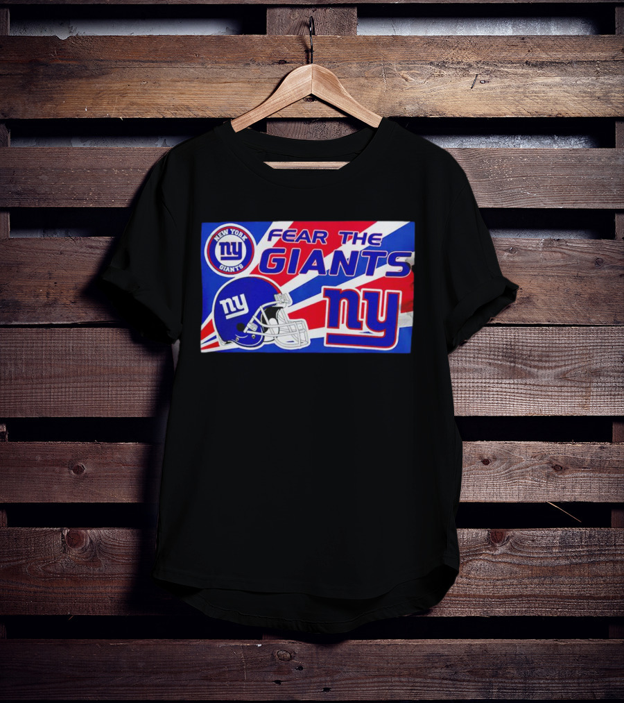 Fear The Giants New York Giants NFL Ny Helmet T-Shirt