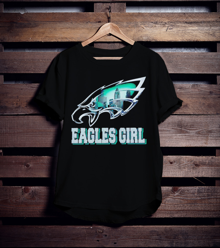 Philadelphia Eagles Girl Fly Eagles Fly Skyline T-Shirt