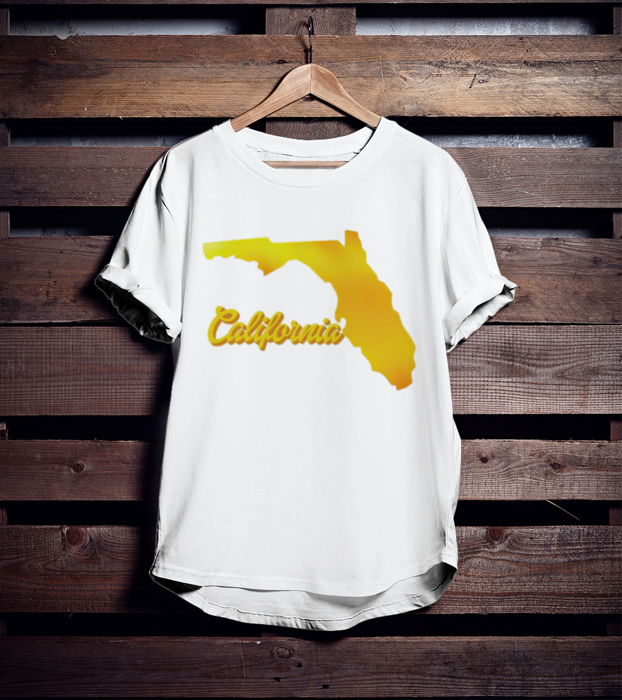 California Map Golden Florida Shape T-Shirt