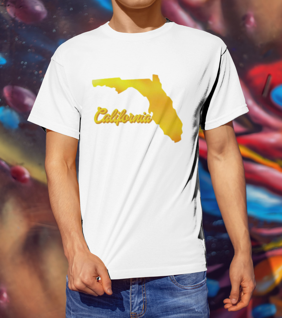 California Map Golden Florida Shape T-Shirt