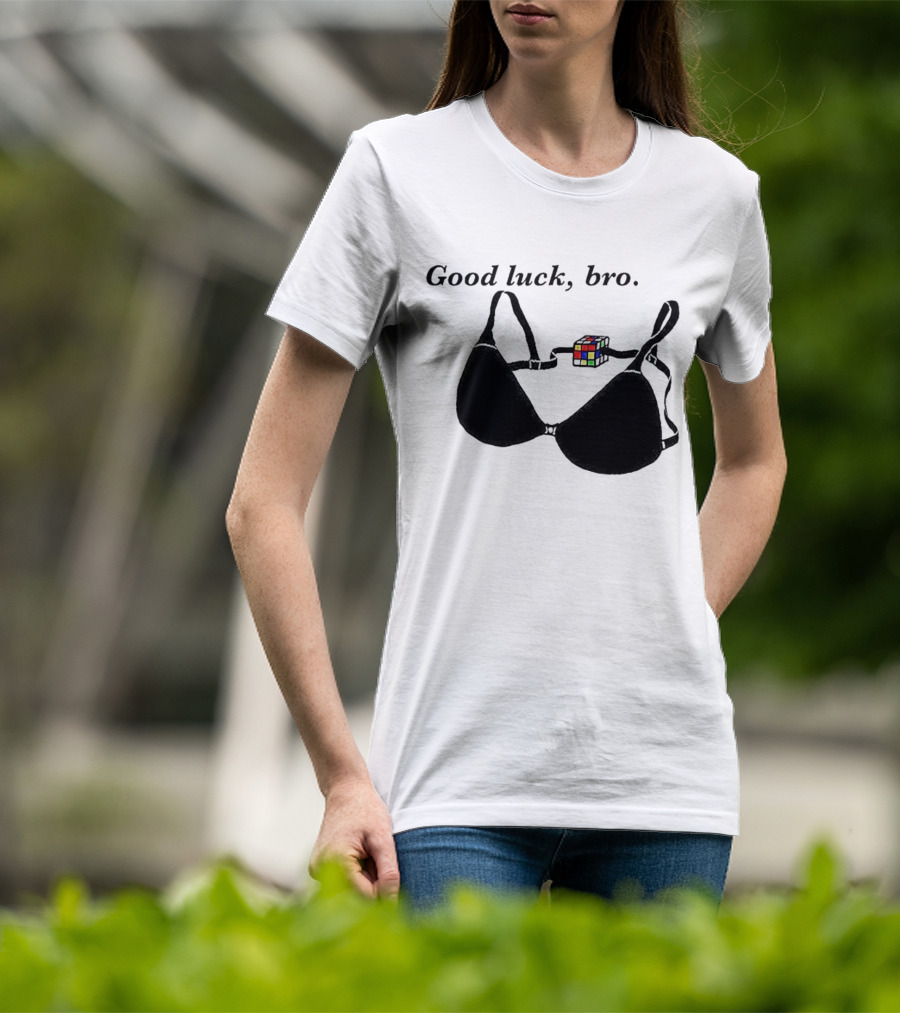 Good Luck Bro Rubik's Cube Bra T-Shirt