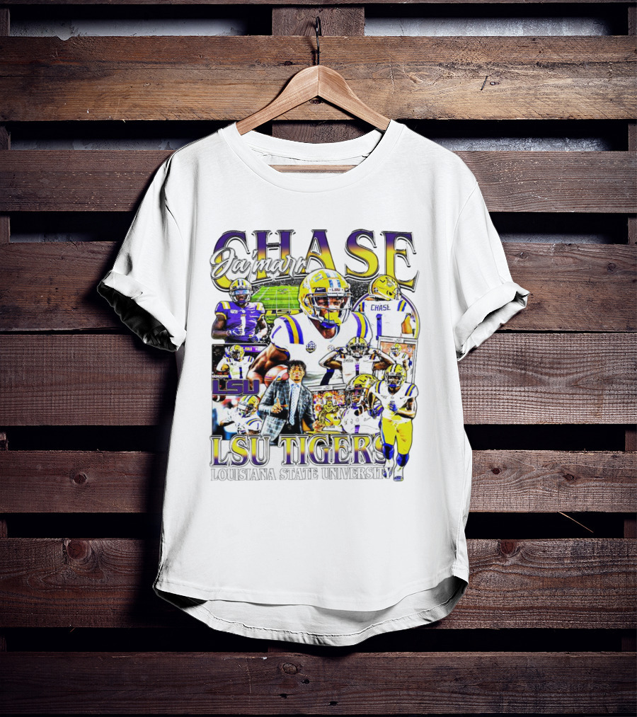 Ja'marr Chase LSU Tigers Football Collage Louisiana State University T-Shirt