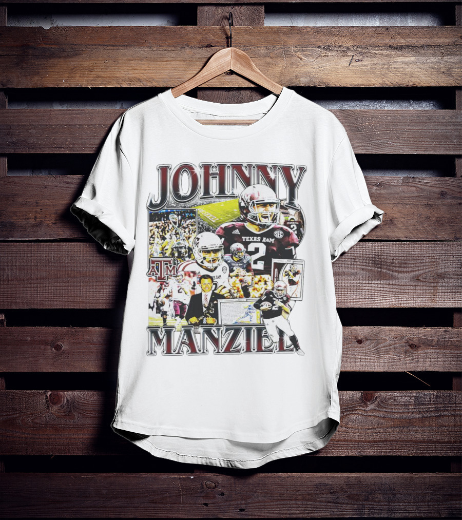 Johnny Manziel Texas A&M Aggies Football Highlights Collage T-Shirt